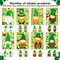 24 Sheets St Patrick's Day Stickers for Kids Make a face Sticker Make Your Own Lucky Shamrock